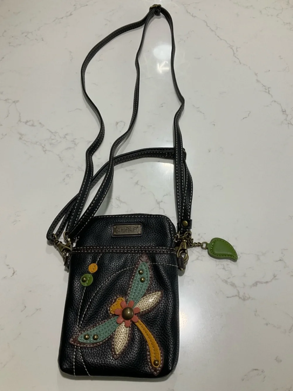 Chala Dragonfly Mini Crossbody Bag Black Brown Boho Cute Small Purse - Picture 2 of 5